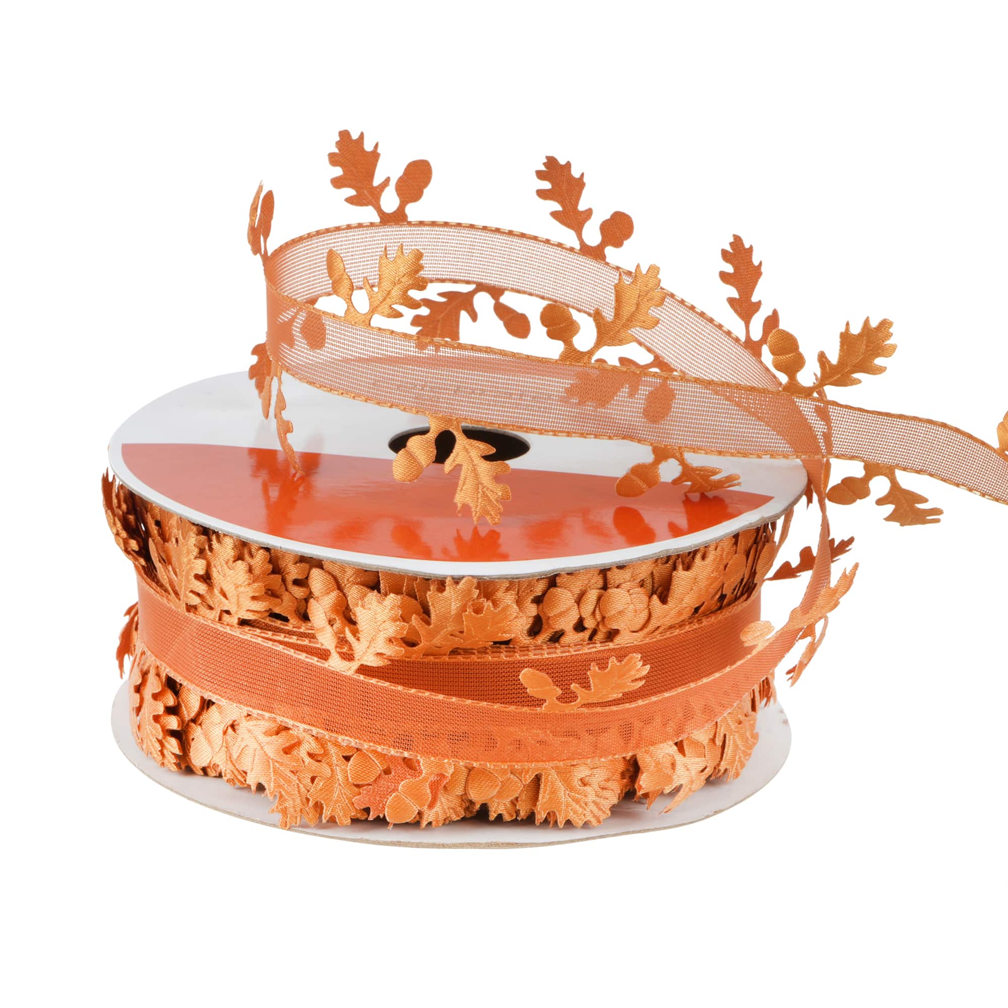 1.5" x 30ft. Brown Leaf Ribbon by Celebrate It®